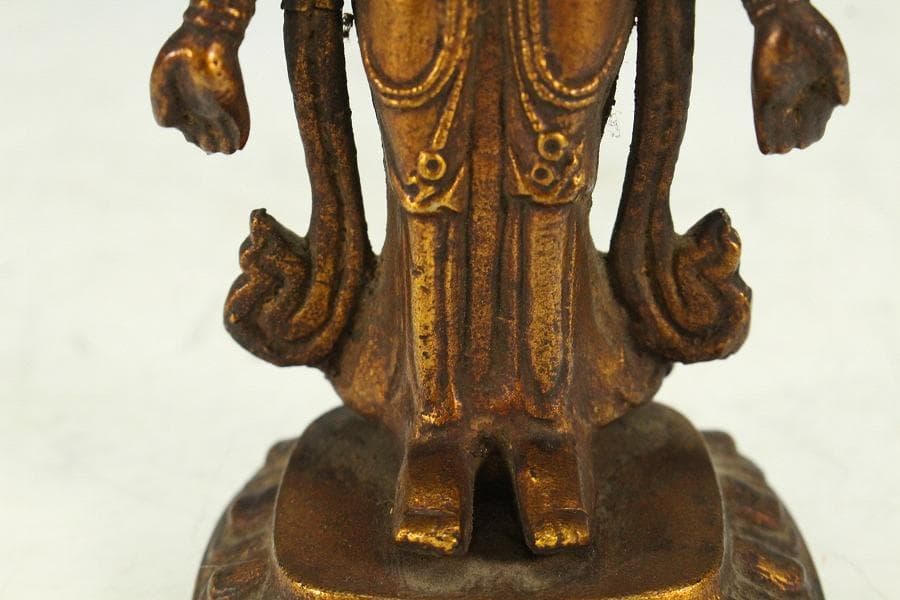 仏教美術 ガンダーラ 銅仏像(K-XA901)