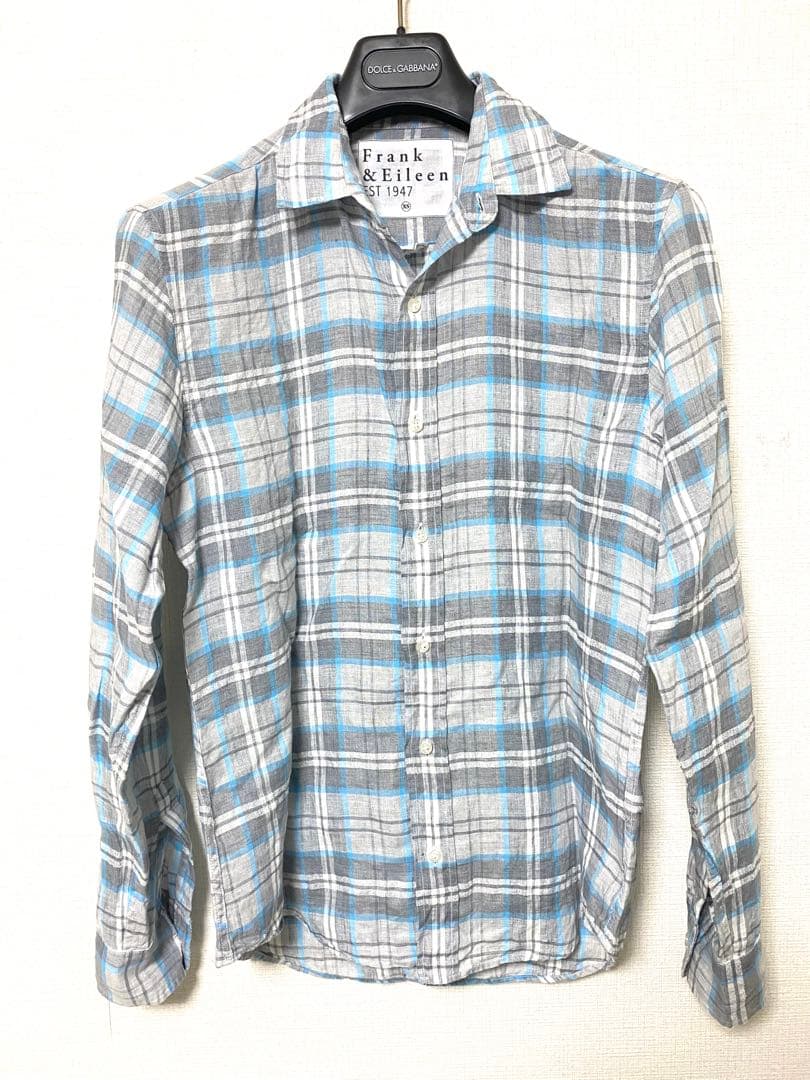 ★美品★Frank&EileenフランクアンドアイリーンLUKE長袖リネンシャツ