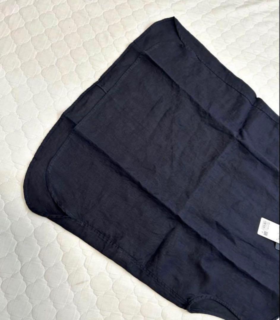 新品　今季　かぐれ　リネンフレンチクルーネック　2025年春夏　ネイビー