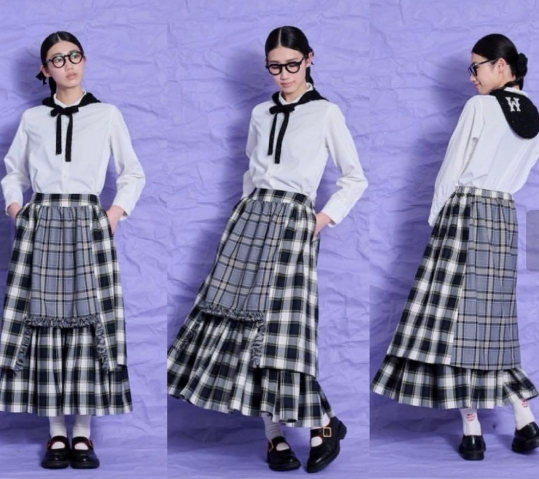 【新品】THOMAS MAGPIE チェック柄フレアスカート