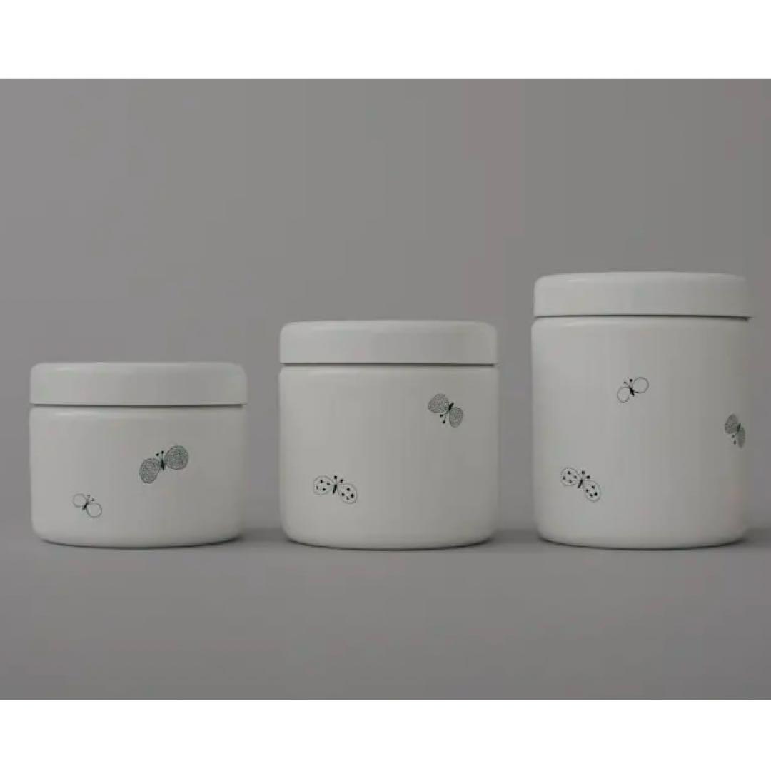 ミナペルホネン　野田琺瑯　3個セット　缶　ちょうちょ　SML 新品　ツツ