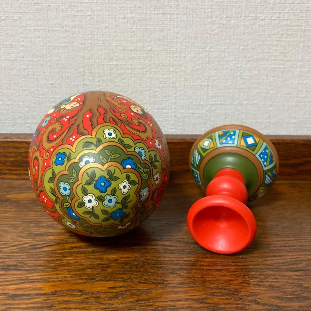 ロシア雑貨☆特大イースターエッグ(スタンド付き)H21cmオリガ作マトリョーシカ