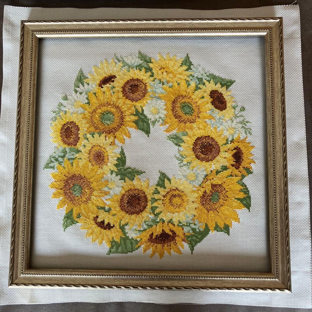 ホビーラホビーレクロスステッチ　サンフラワーリース