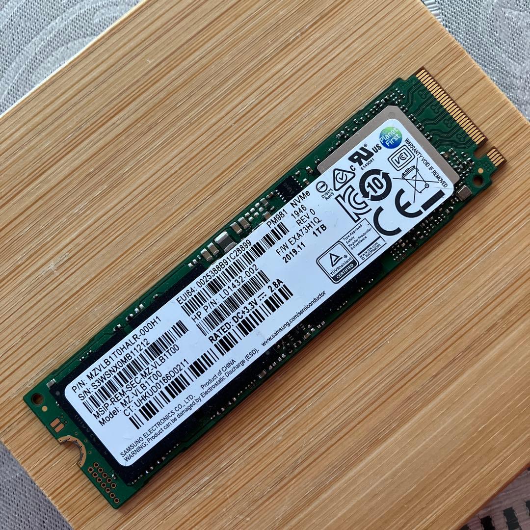 内蔵型SSD Samsung 1TB NVMe M.2 2280 SSD