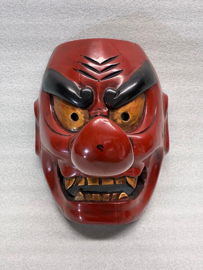 天狗　お面　天狗面　木彫り　魔除け　縁起物