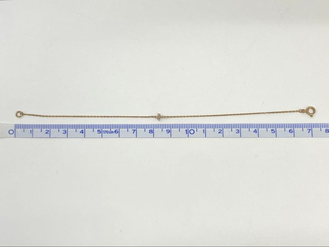 agete アガット ゴールド クロスモチーフ ブレスレット K10