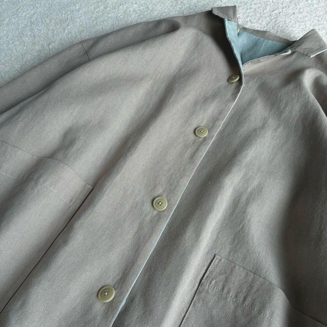 極美品 コンジェペイエ リネンリバーシブルコート 近年モデル ゆったり