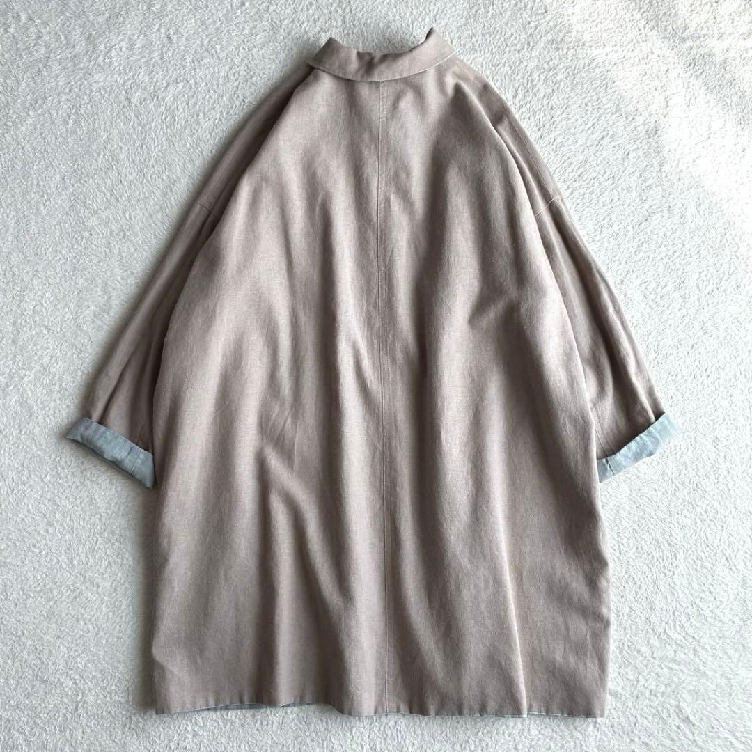 極美品 コンジェペイエ リネンリバーシブルコート 近年モデル ゆったり