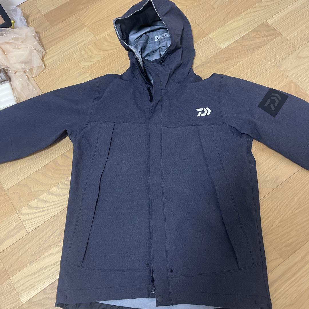 値下げDaiwa ダイワレインウェア M ダークグレー　上下　デニム調ストレッチ