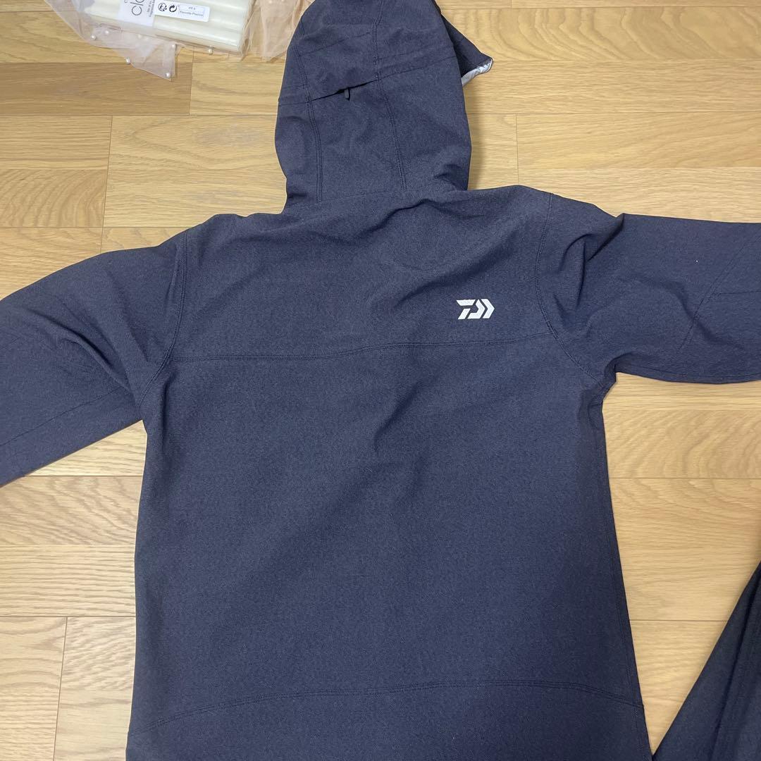 値下げDaiwa ダイワレインウェア M ダークグレー　上下　デニム調ストレッチ