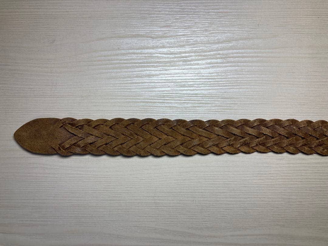 【美品】Whitehouse Cox メッシュレザー メンズベルト ブラウン