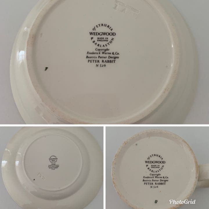 ①ウェッジウッド ピーターラビット グリーンライン　希少