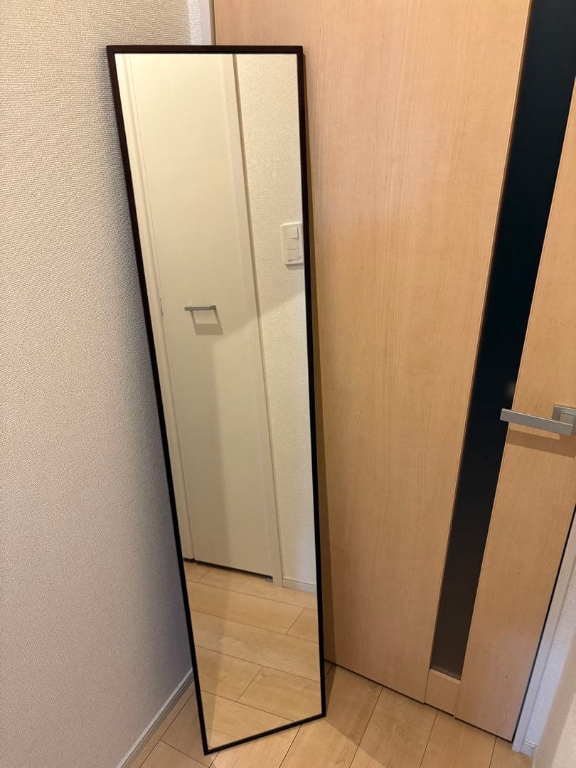 アンティーク調 木フレーム 大型ウォールミラー カナディアン/アンティーク