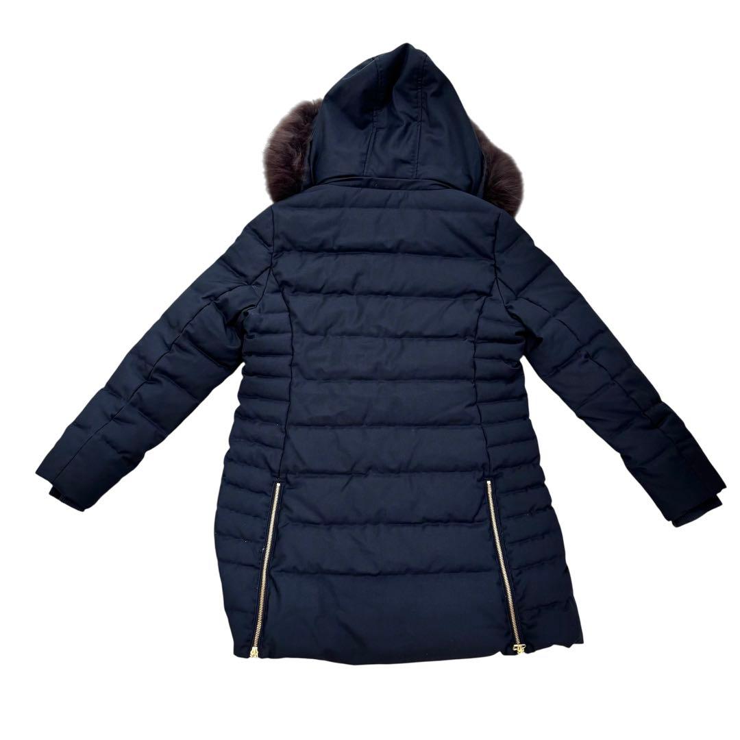 RUIRUE BOUTIQUE ラクーンファーサイドジップスリットダウンコート