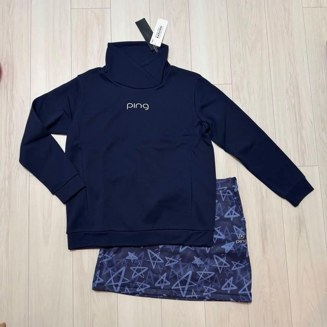 PING レディース 新品Lサイズ セットアップ 秋冬 スカート 上下