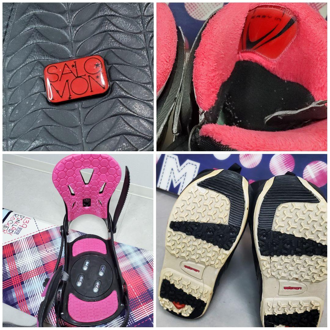 【即滑走OK】kissmark×SALOMON スノボ3点セット 139cm