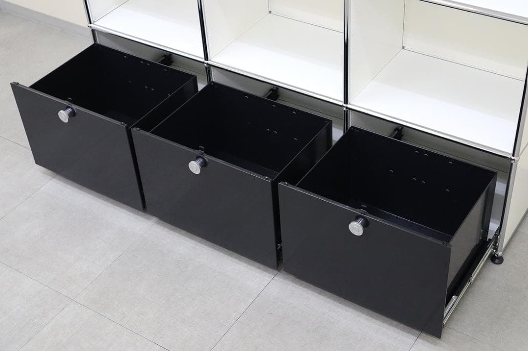 b 極美品 USM Haller ハラー キャビネット 3列3段 書棚 飾り棚