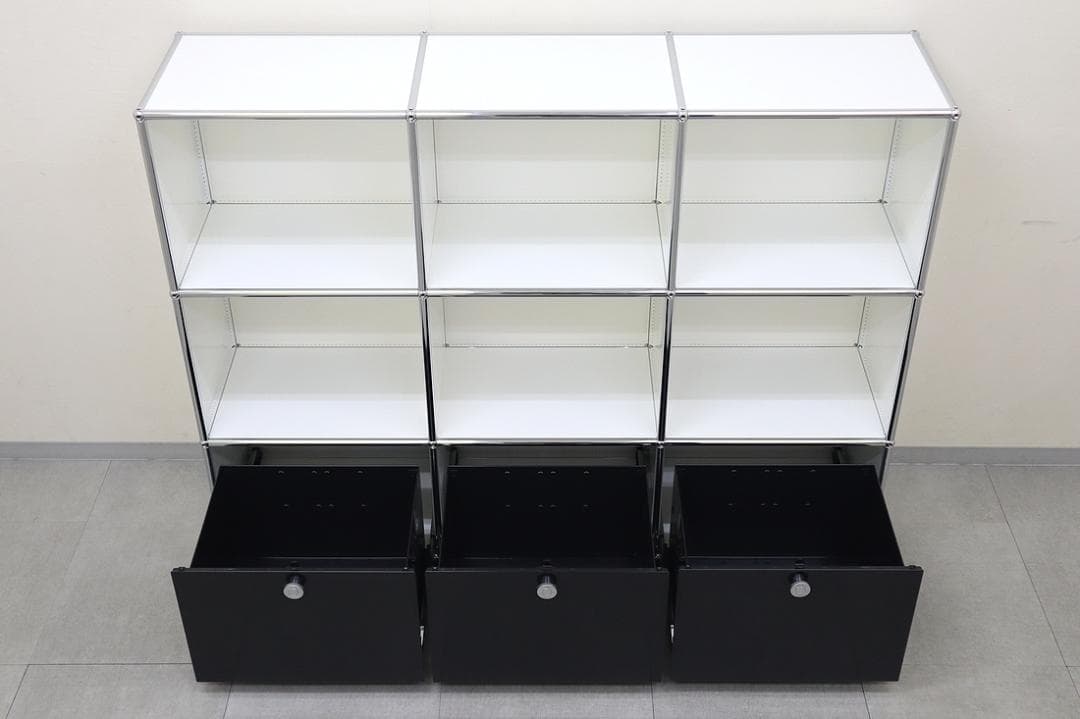 b 極美品 USM Haller ハラー キャビネット 3列3段 書棚 飾り棚