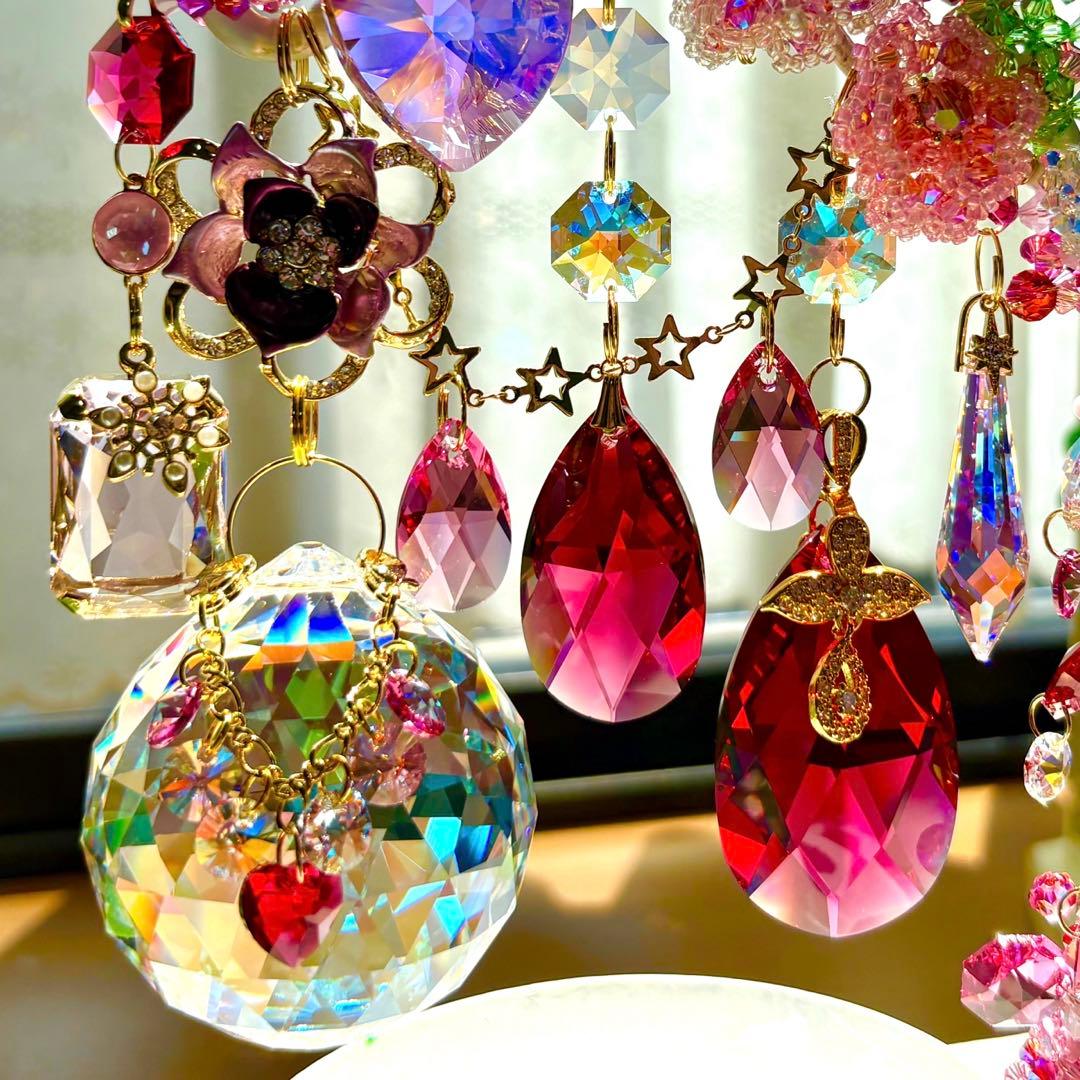 みるくみるくSWAROVSKI 50㎜ブルーABボール ✩サンキャッチャー