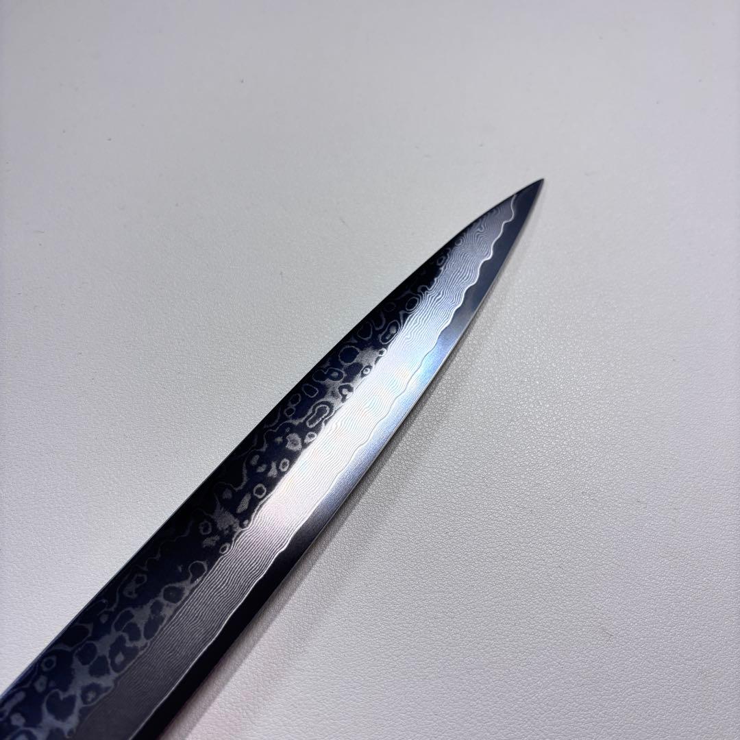 240mm 柳刃包丁　ダマスカス黒檀 本水牛八角柄　刺身包丁 和包丁︓