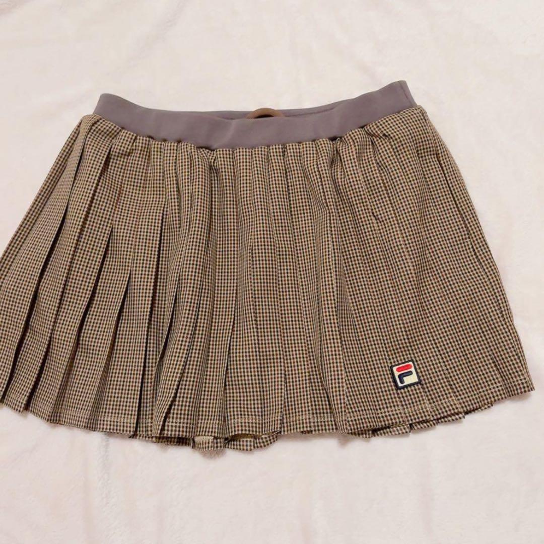 FILA ガンクラブチェックスカートのみ