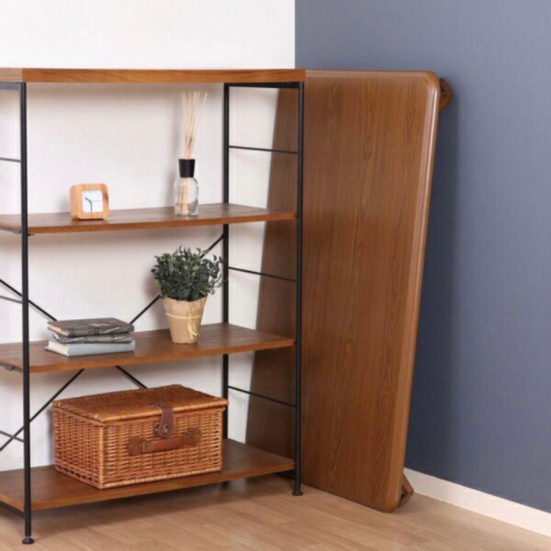 不二貿易 軽量継脚折り畳み座卓　120cm FL12075 木製ローテーブル