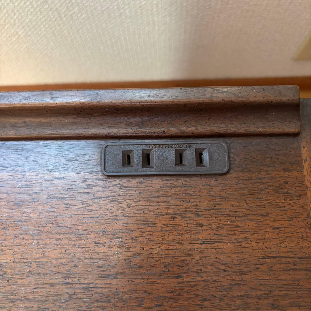 ダークブラウン引き出し付きサイドテーブル アンティーク家具