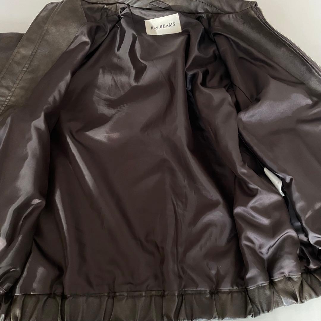 Ray BEAMS フェイクレザー フライト ジャケット