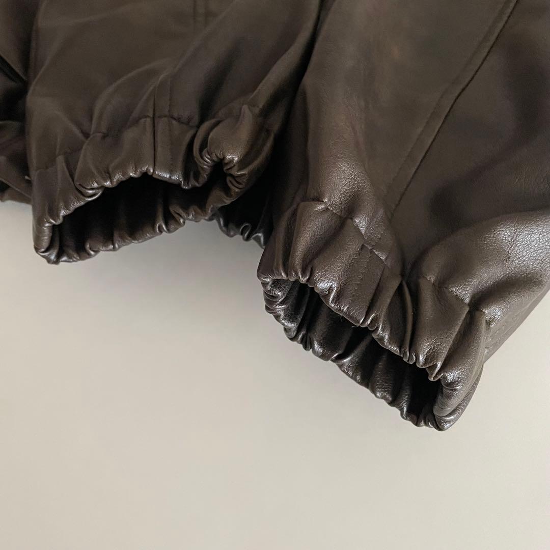 Ray BEAMS フェイクレザー フライト ジャケット