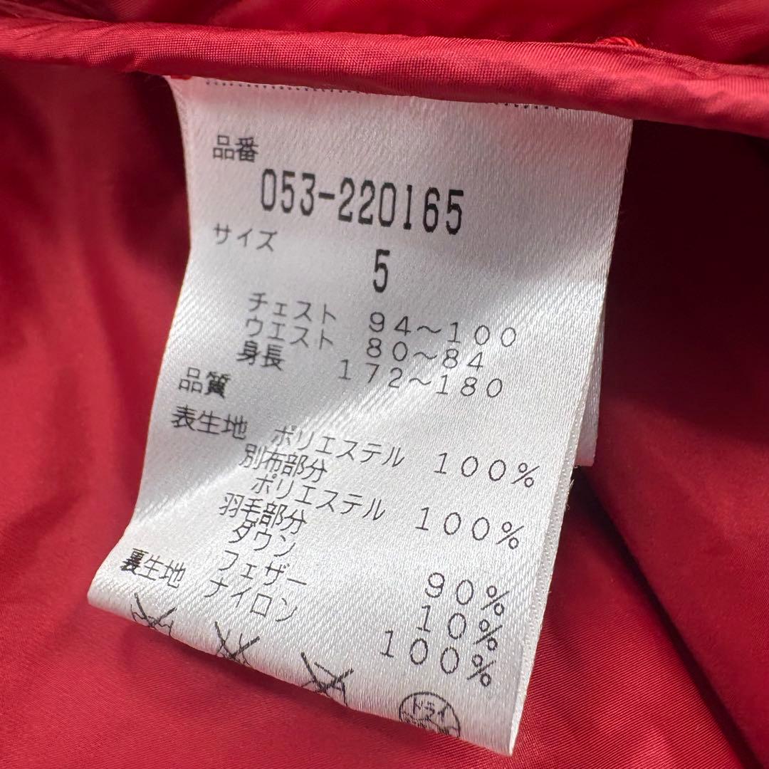 新品未使用　パーリーゲイツ ダウンジャケット 5 L 赤 チェック 805