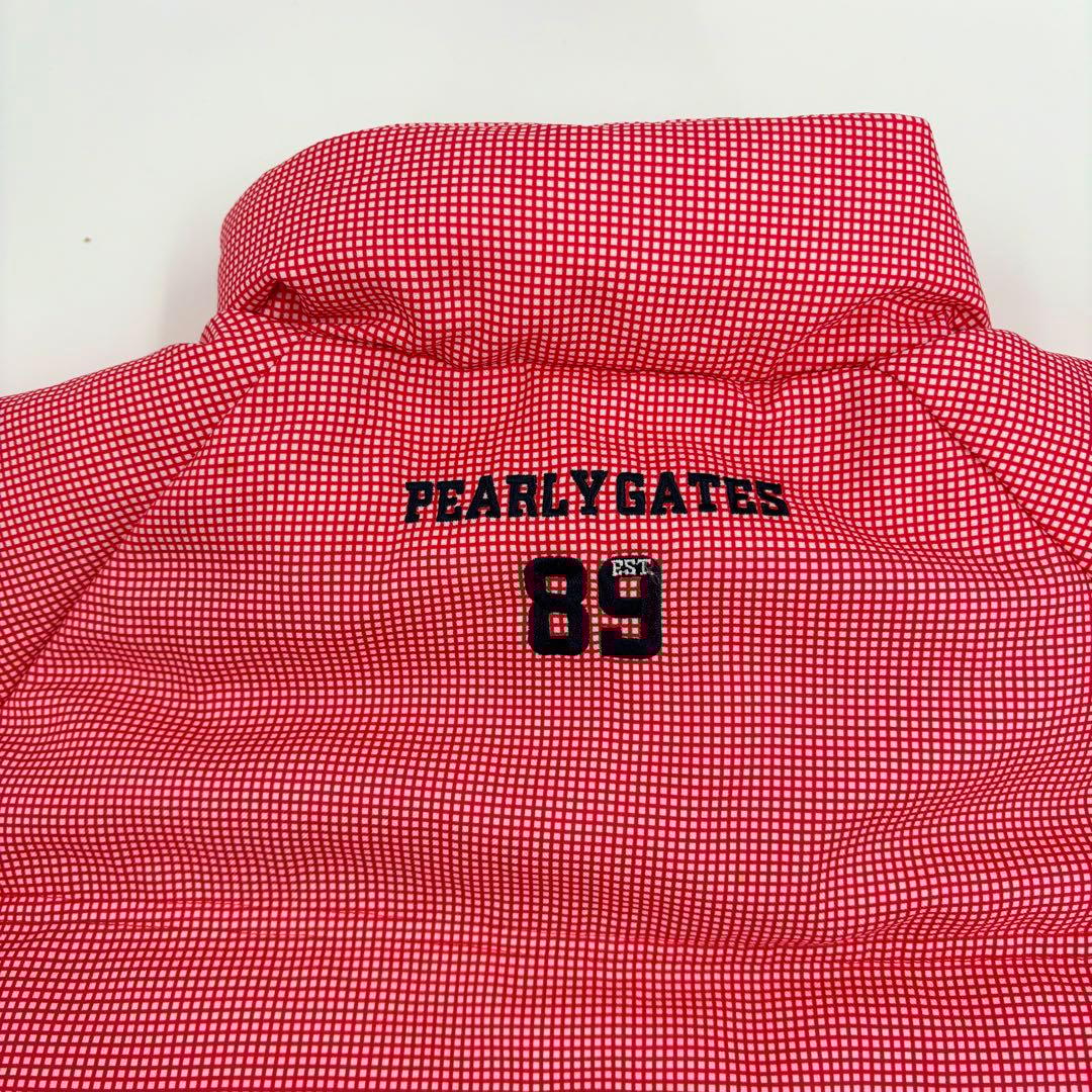 新品未使用　パーリーゲイツ ダウンジャケット 5 L 赤 チェック 805