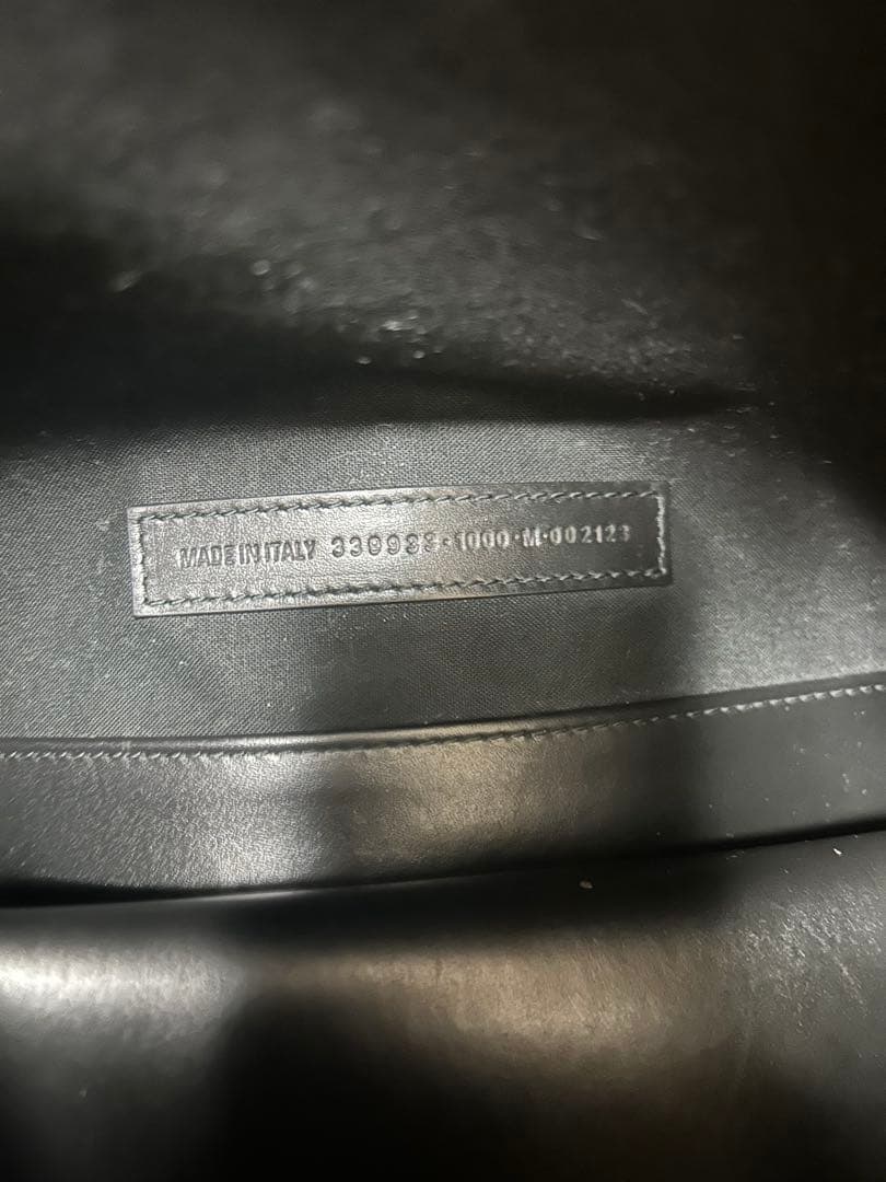 m*o様 バレンシアガ ネイビーカバス S エンボスロゴ オールレザー 黒