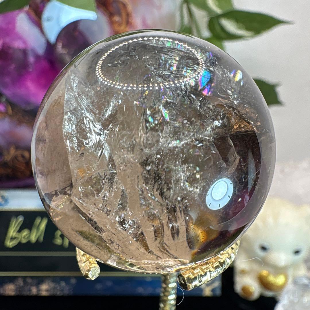 高品質 スモキークォーツスフィアNo.2076