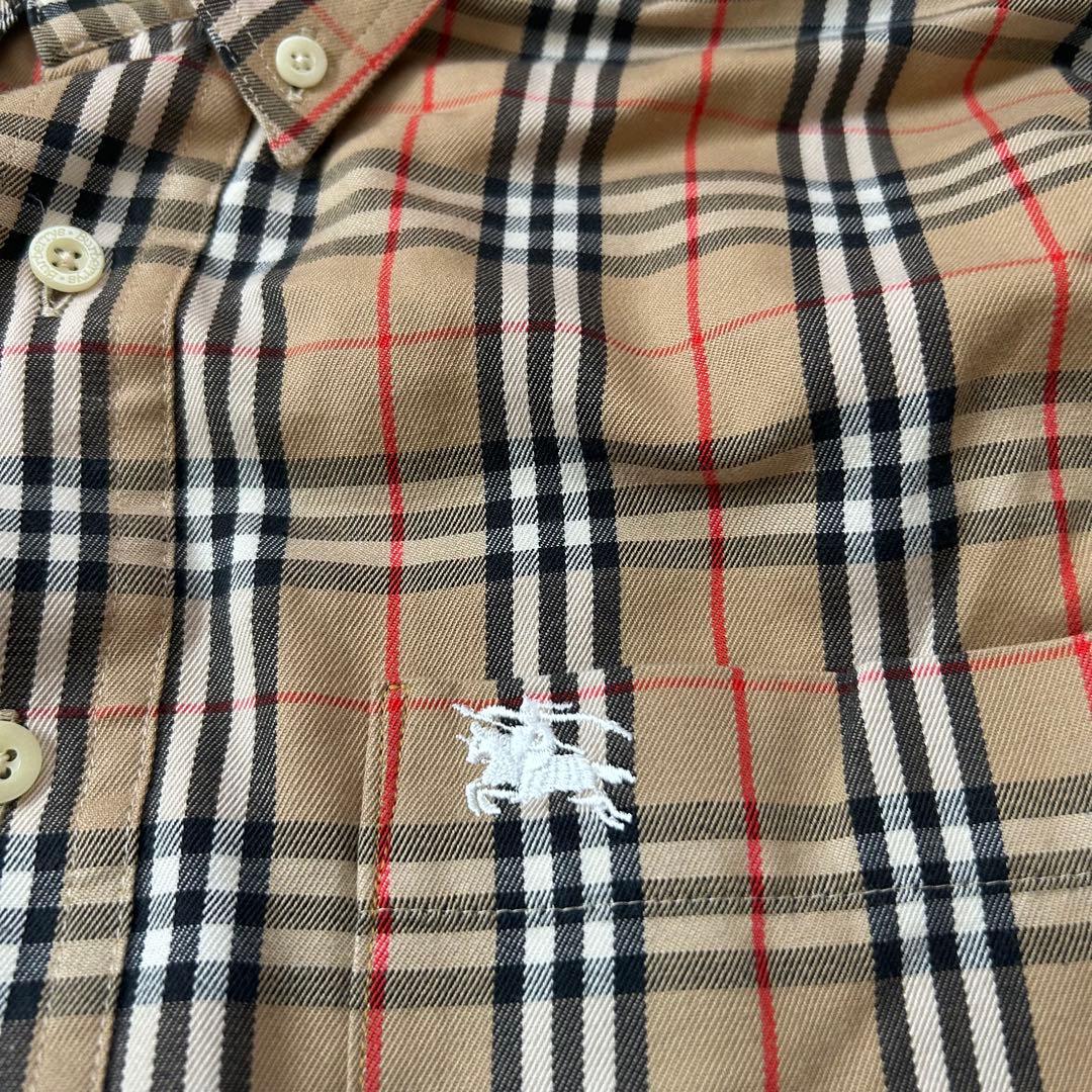美品✨【Burberrys】バーバリー ノバチェック ホースロゴ 長袖シャツ L
