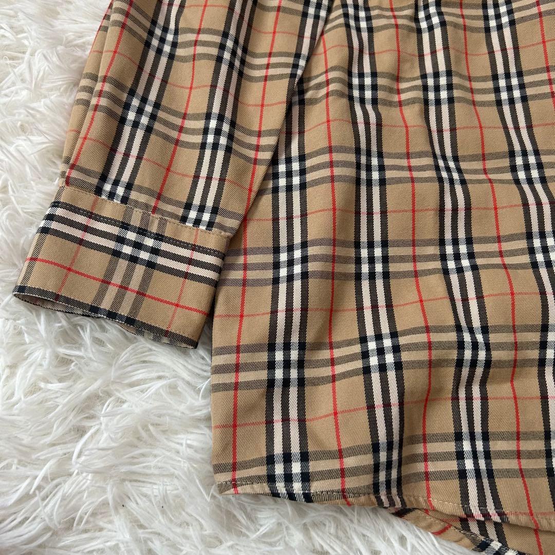 美品✨【Burberrys】バーバリー ノバチェック ホースロゴ 長袖シャツ L