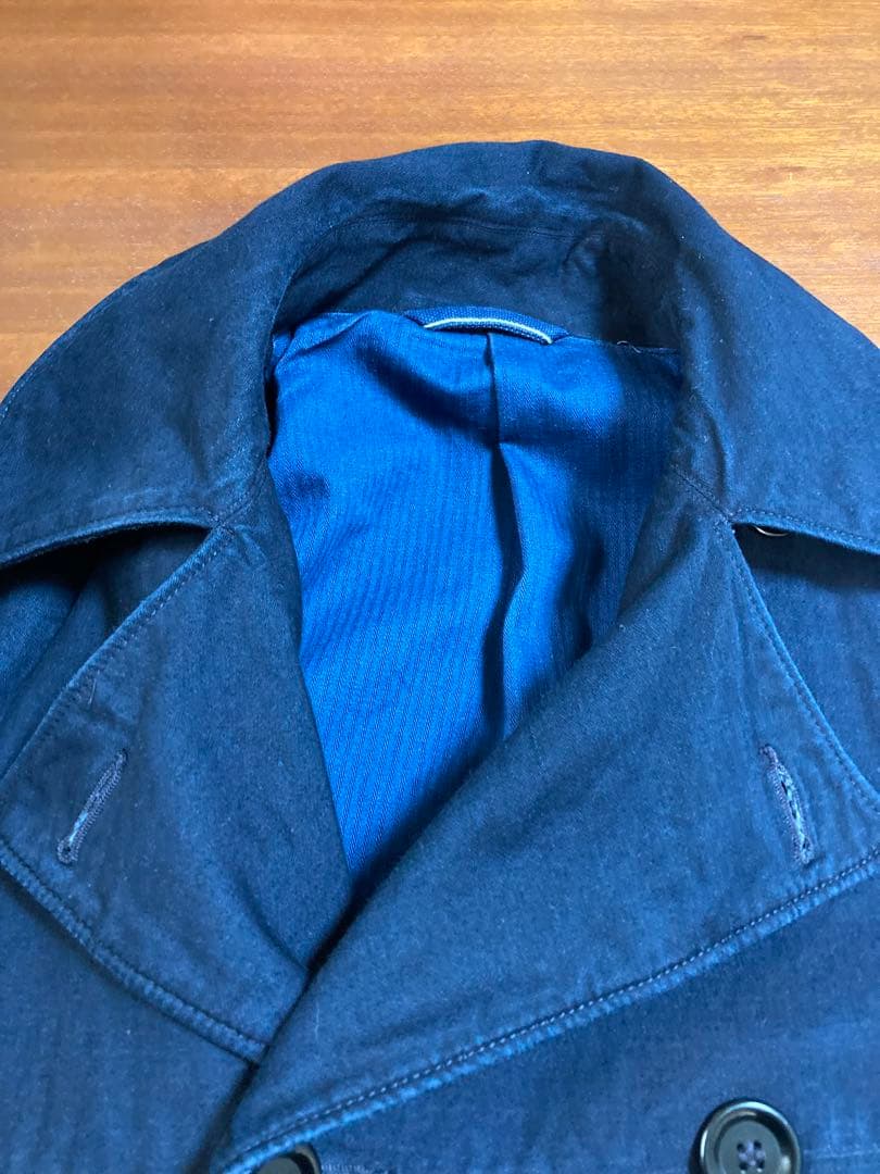 45R 藍納戸麦サテンのAKIYAコート