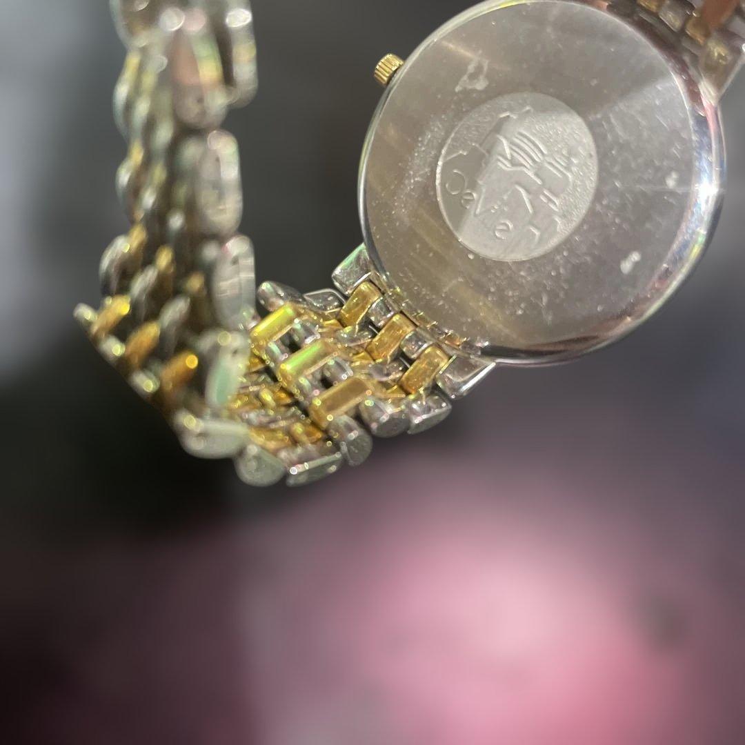 稼働品　OMEGA クォーツ腕時計 ゴールド/シルバー　レディース　オメガ