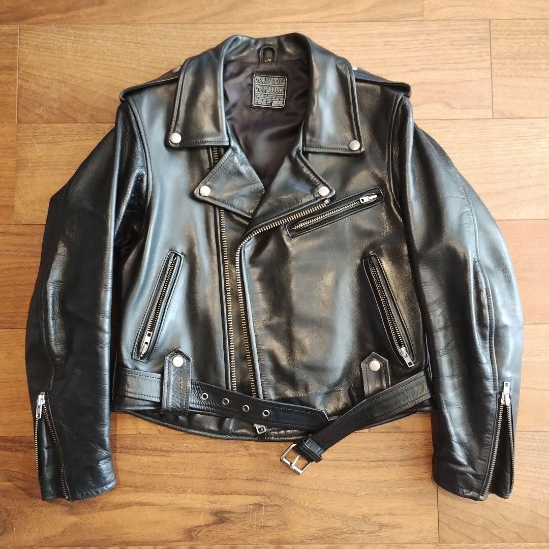カドヤ　K's Leather ダブルライダースジャケット ブラック　Lサイズ