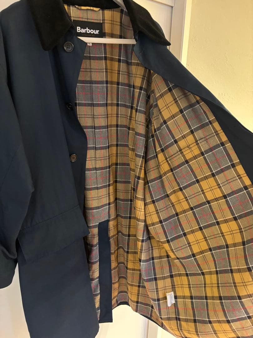 別注 SEE SEE Barbour 3/4コート ネイビー XL URBS