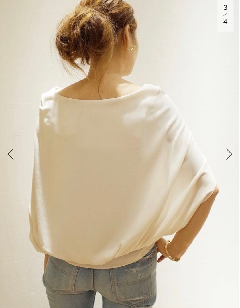 お値下げ！ドゥーズィエムクラス ジョーゼット ブラウス 洗える 日本製 ホワイト