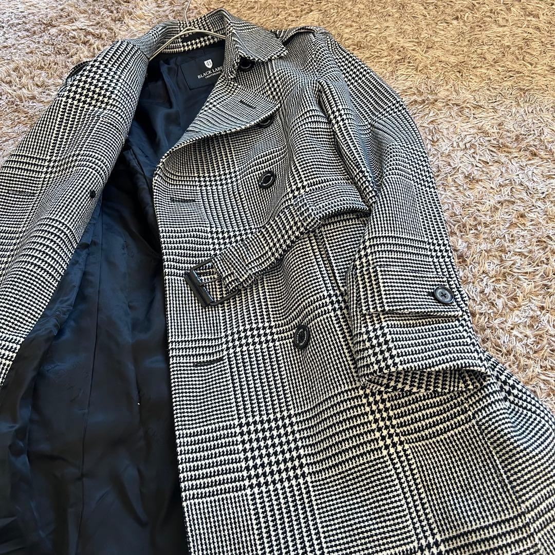 ブラックレーベル トレンチコート M チェック柄 美品