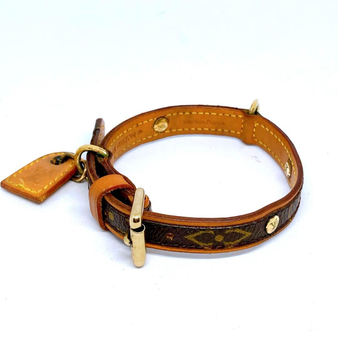891 ルイヴィトン モノグラム　首輪　犬　猫　ペット用　コリエバクスター