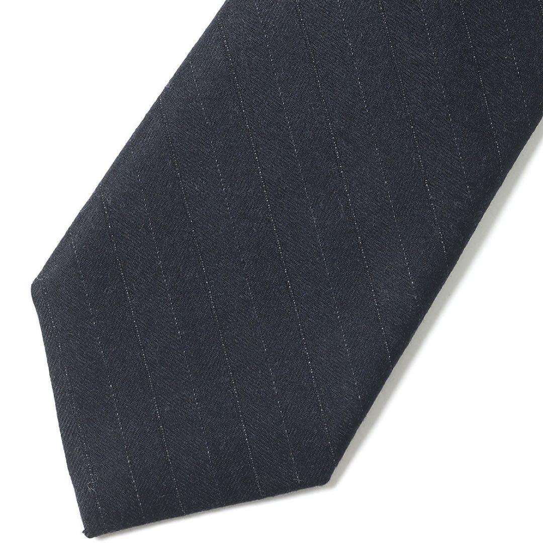 小物 24aw WOOL FULLING FLANNEL STRIPE TIE