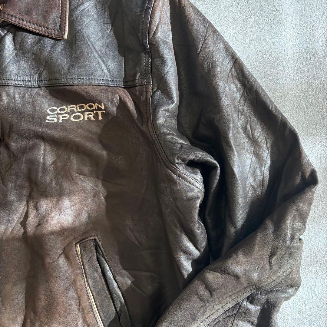 90s ヴィンテージ レザージャケット スタジャン BLACK L ストリート