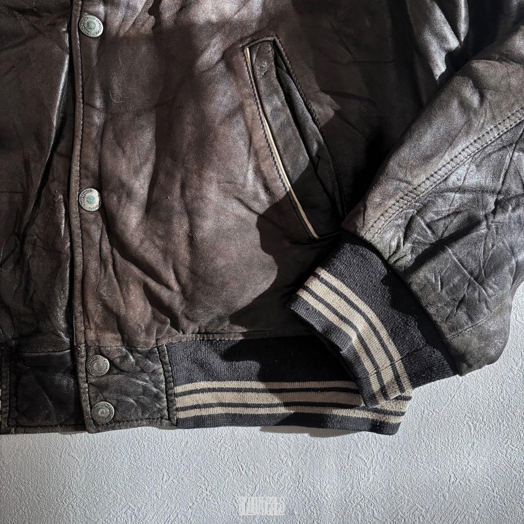 90s ヴィンテージ レザージャケット スタジャン BLACK L ストリート