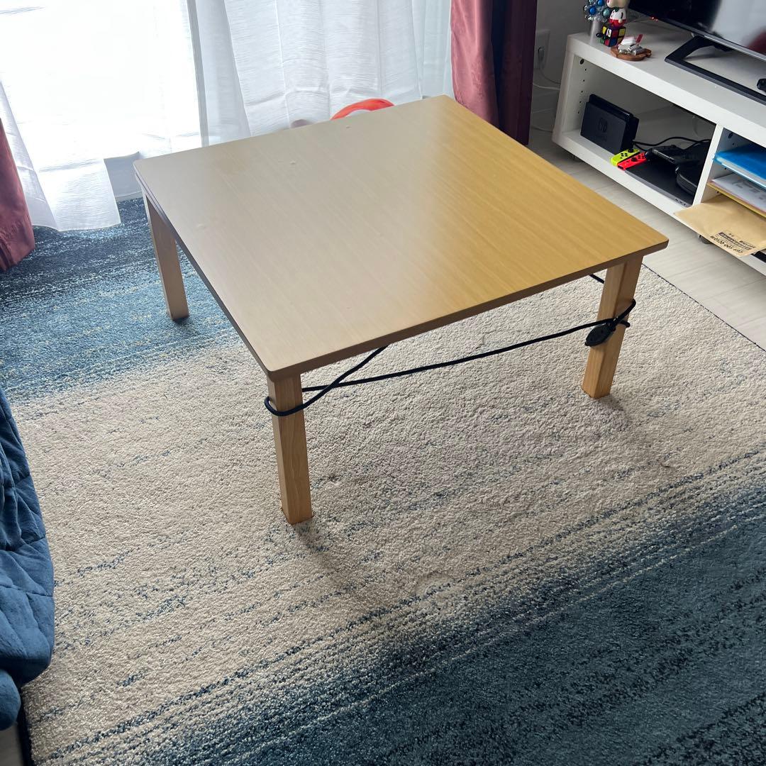 ヒーター付き木製こたつ