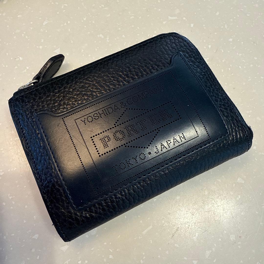 PORTER ネイビー レザー ケース