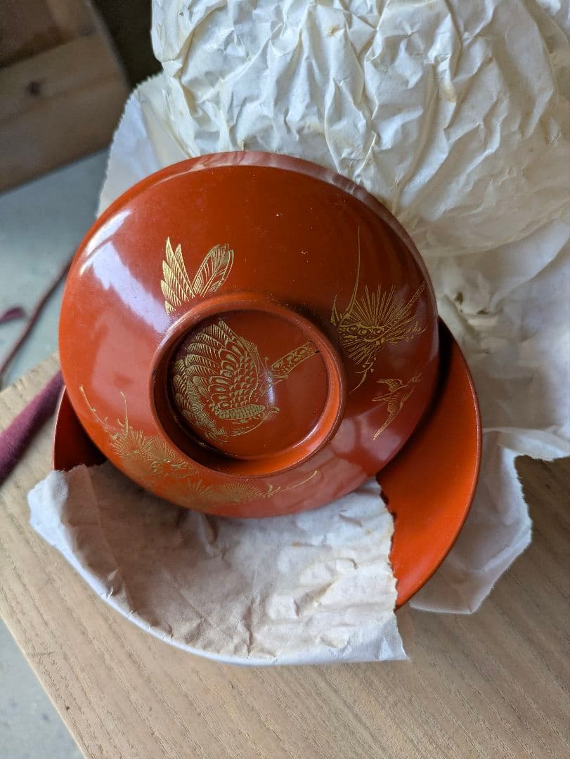 金蒔絵 木製漆器 骨董 漆器 蒔絵 吸物椀 お椀 蓋付　20個　骨董品　年代物