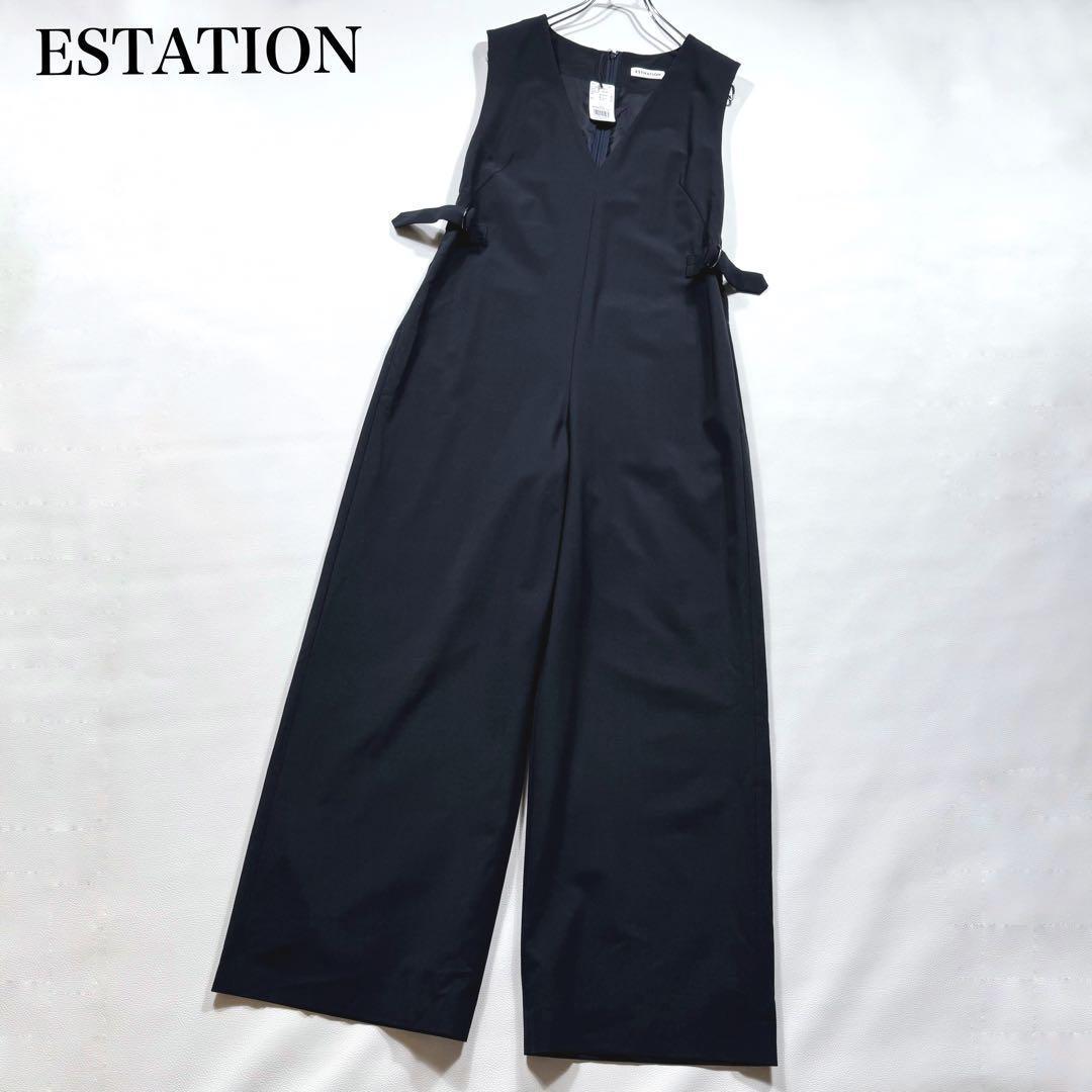 【タグ付き 25年モデル】 エストネーション Vネックオールインワン ゆったり