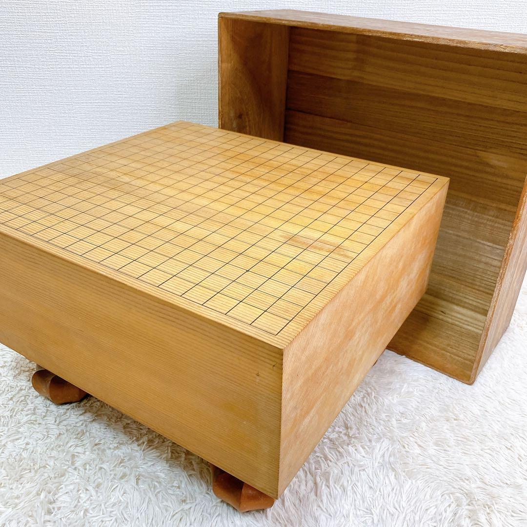 こうぴ　【希少】脚付 極厚 足付 碁盤 天地柾目